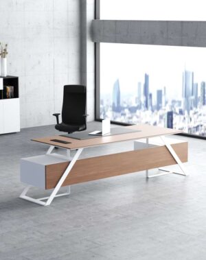 Frank Executive Desk (White Leg)